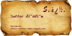 Saffer Ádám névjegykártya